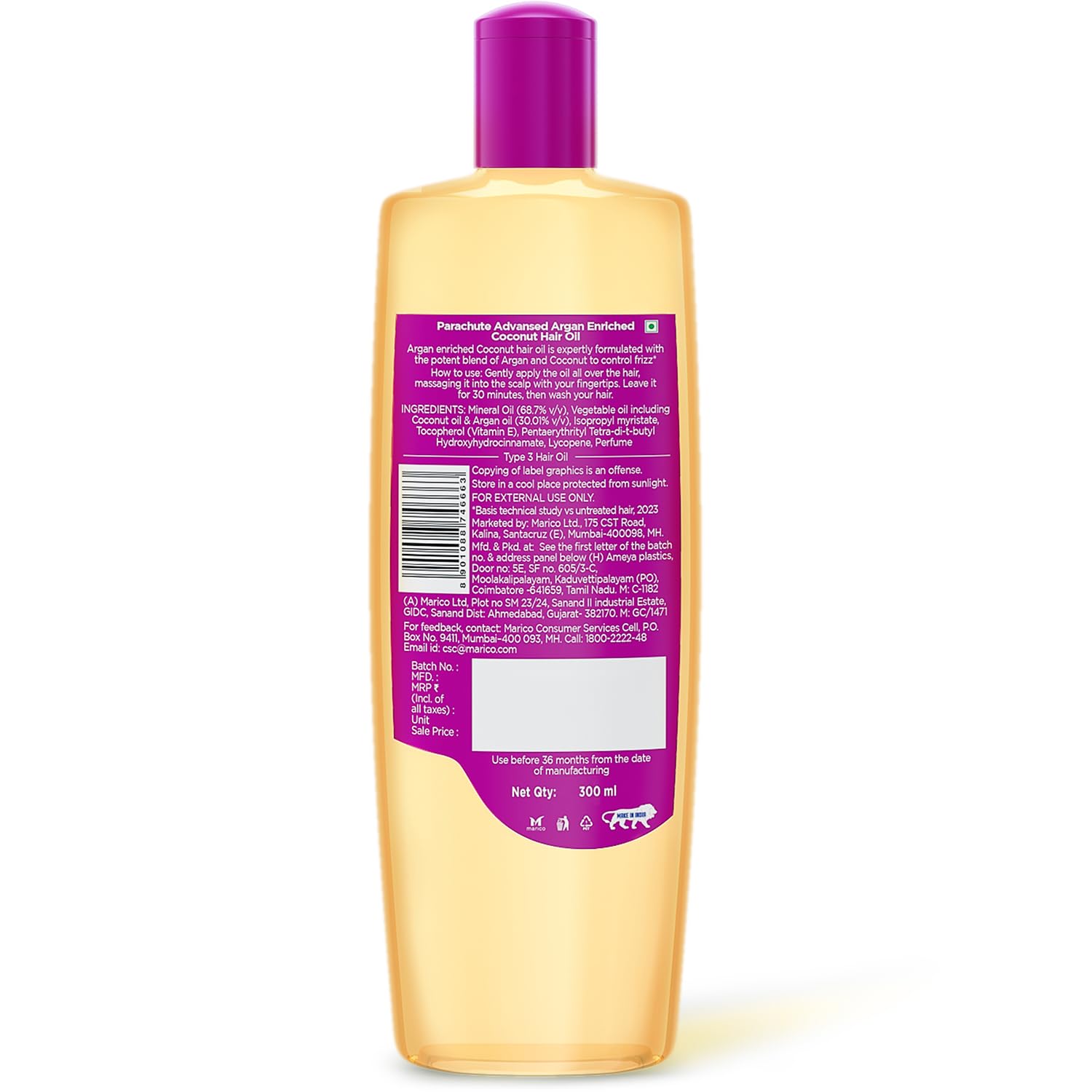 Parachute Advansed Argan-enriched Coconut Hair Oil – view 8