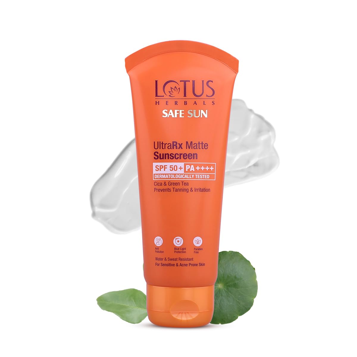 Front view of Lotus Herbals UltraRx matte sunscreen 50g