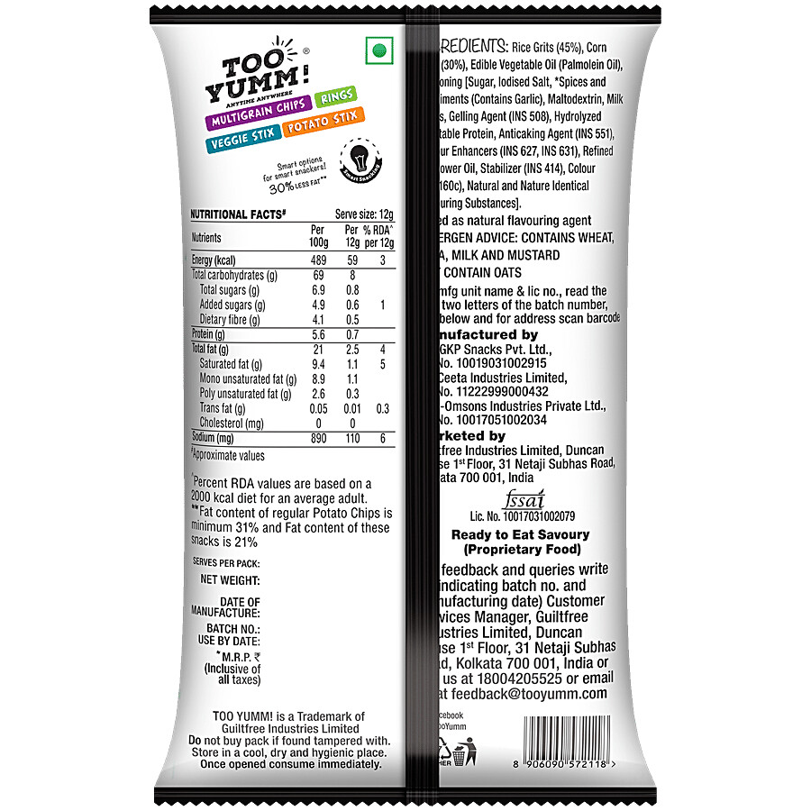 Too Yumm! Chilli Achari Flavour Karare Namkeen 70 g – view 2