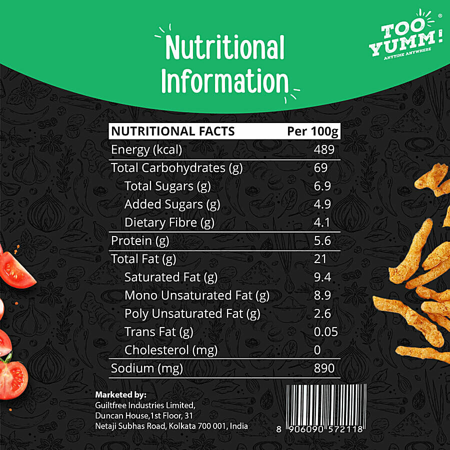 Too Yumm! Chilli Achari Flavour Karare Namkeen 70 g – view 4