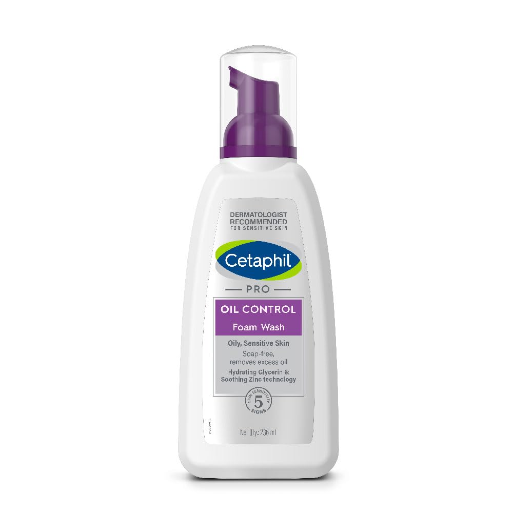 Cetaphil oil control foaming face wash bottle for oily skin