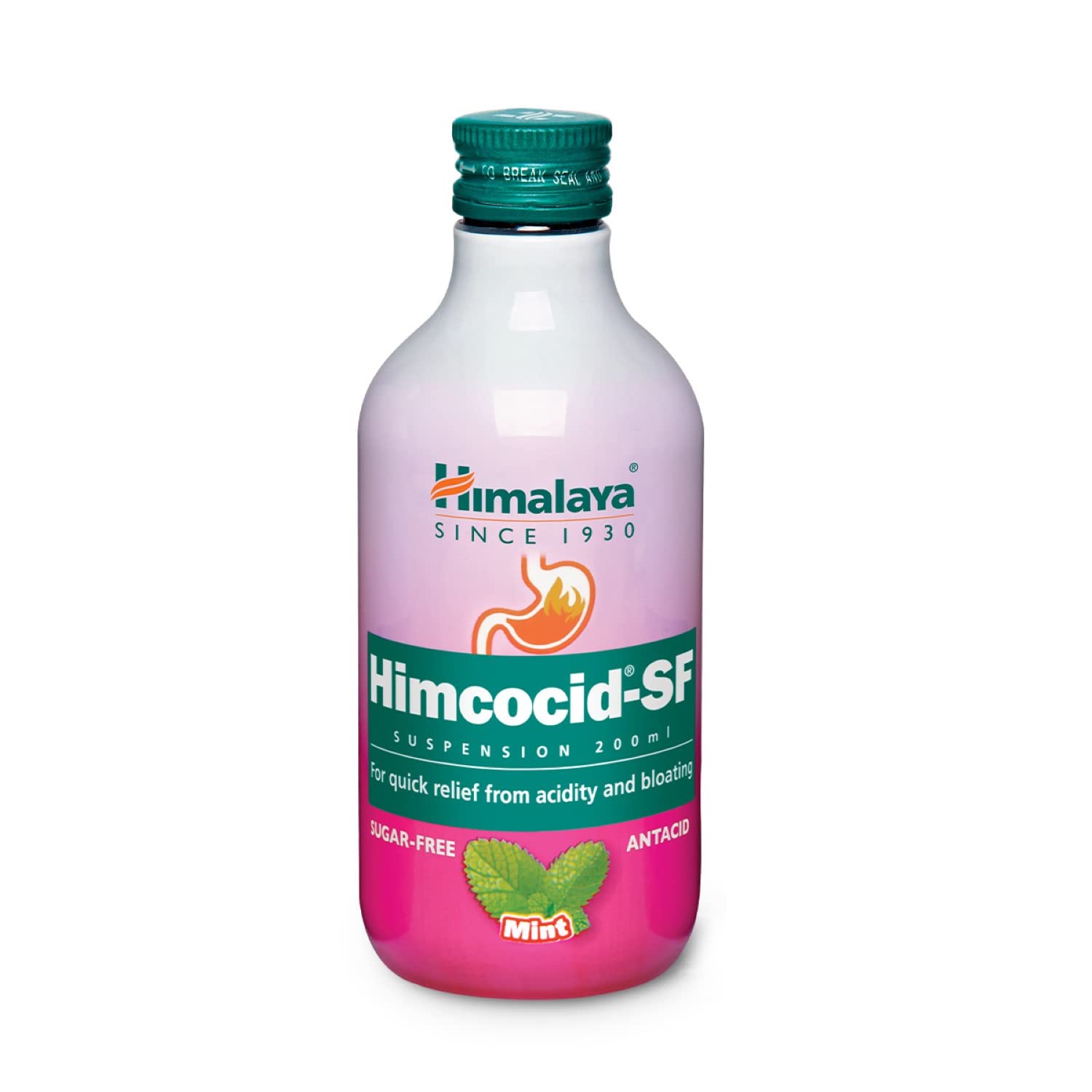 Himalaya Himcocid-SF 200 ml mint digestive syrup bottle