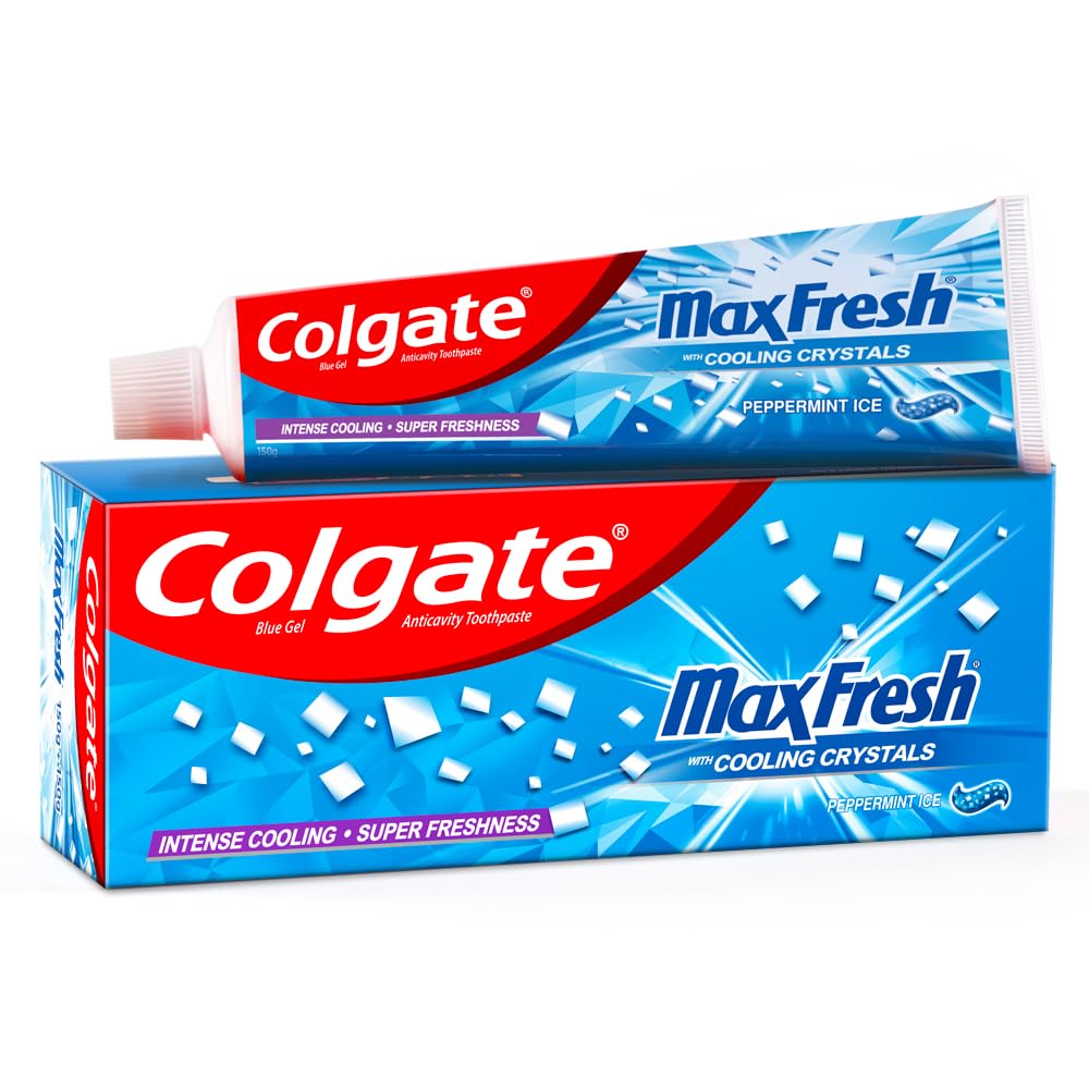 Colgate Kids Batman Manual Toothbrush(Pack of 3,Multicolor) & Colgate MaxFresh 300g (150g x 2, Pack of 2) Toothpaste, Blue Gel Paste(Peppermint Ice, Saver Pack) – view 5