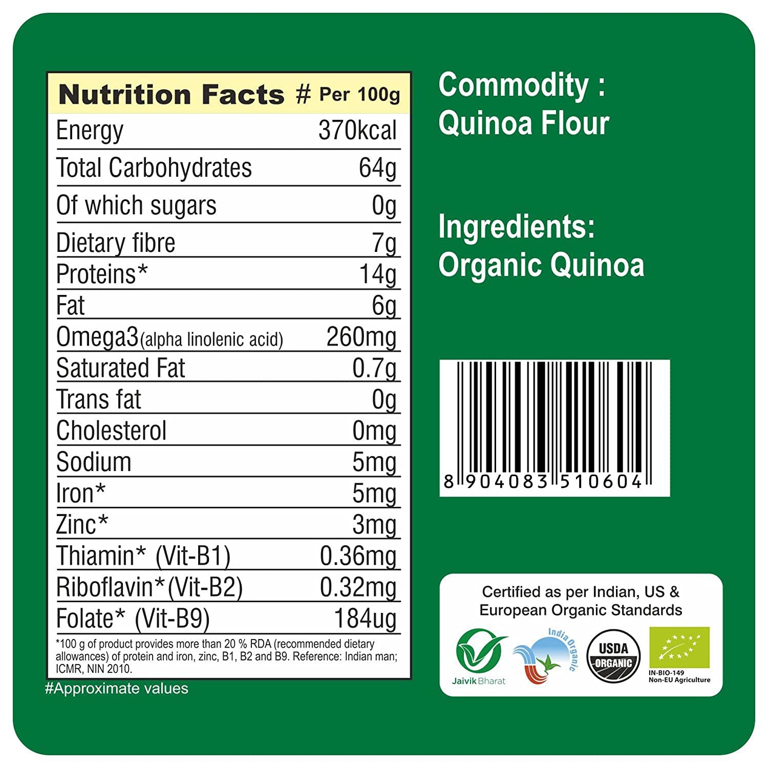 24 Mantra Organic Quinoa Flour - 250gms – view 4