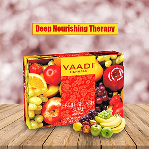 Vaadi Herbals Fruit Splash Soap with Extracts of Orange, Peach, Green Apple and Lemon, 75gms x 3 – view 3