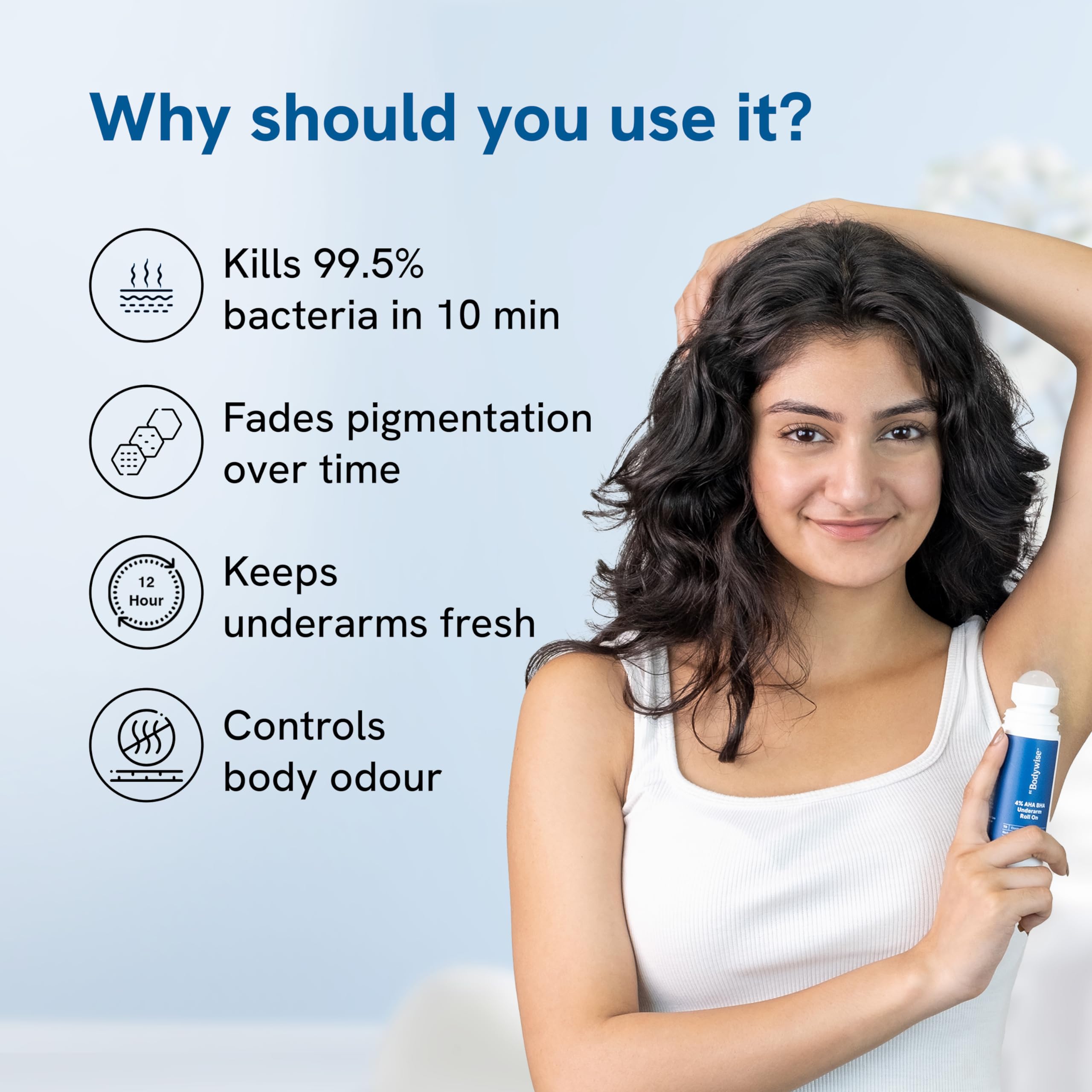 Be Bodywise 4% AHA BHA UnderArm Roll On 75ml – view 2
