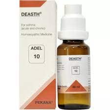 ADEL Deasth drop bottle front view, respiratory care 20 ml