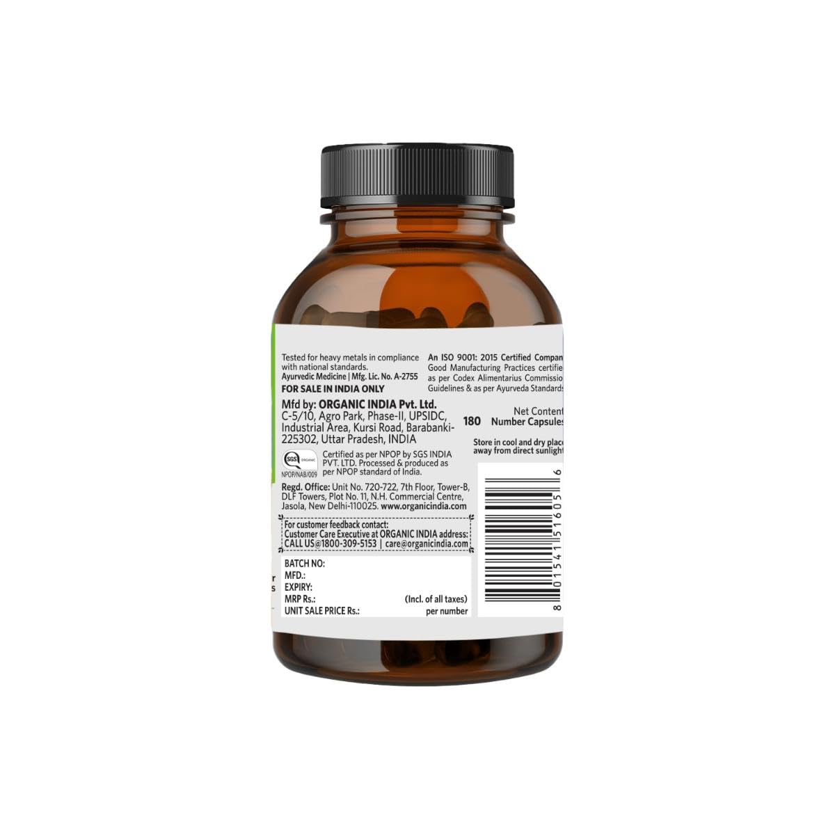 Organic India Liver Kidney Care - 180 Veg Capsules, Helps Support Liver & Kidney Health, Boosts Overall Energy & Immunity, GMP & NPOP Certified Organic – view 2