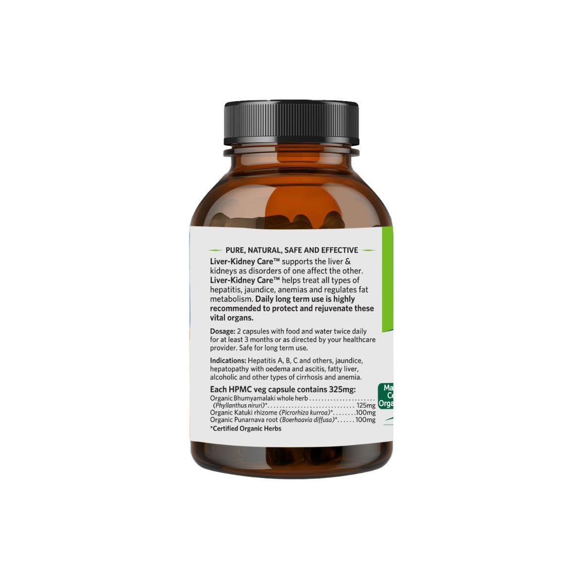 Organic India Liver Kidney Care - 180 Veg Capsules, Helps Support Liver & Kidney Health, Boosts Overall Energy & Immunity, GMP & NPOP Certified Organic – view 3