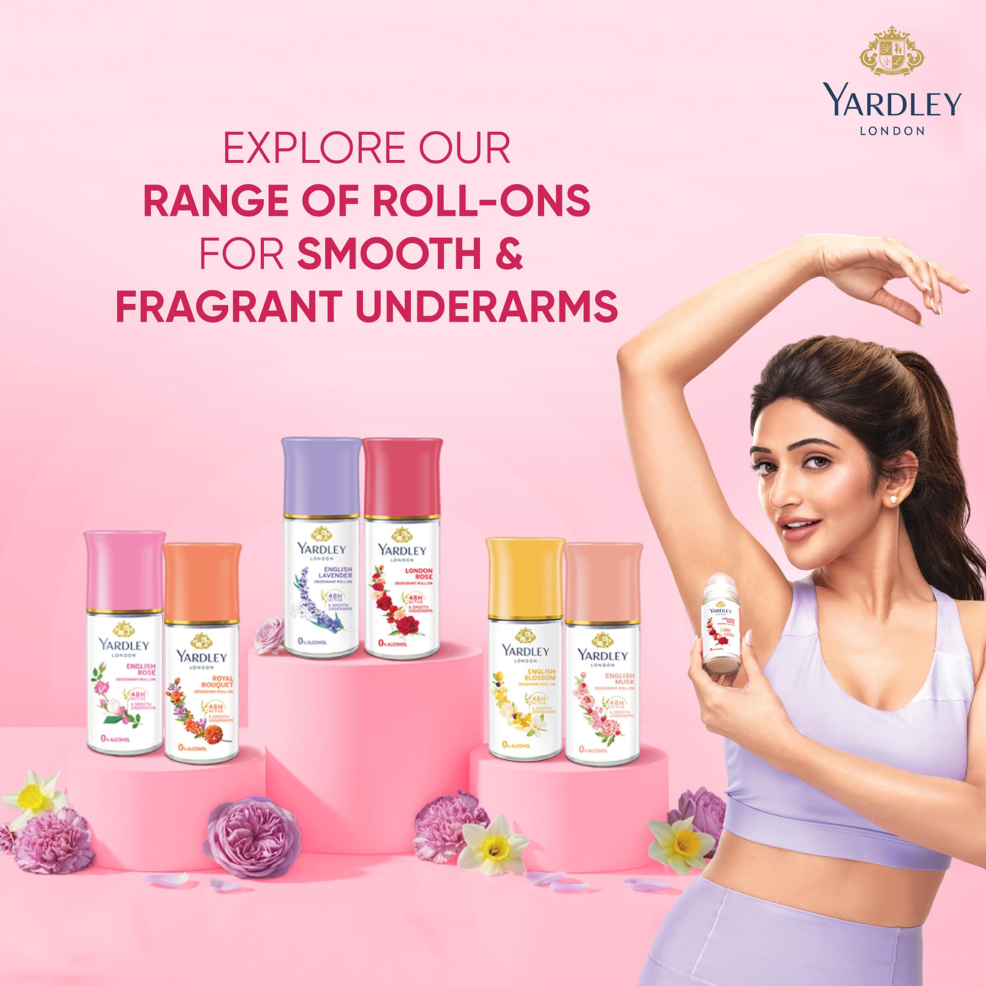 Yardley London London Rose Underarm Deodorant Roll On – view 7