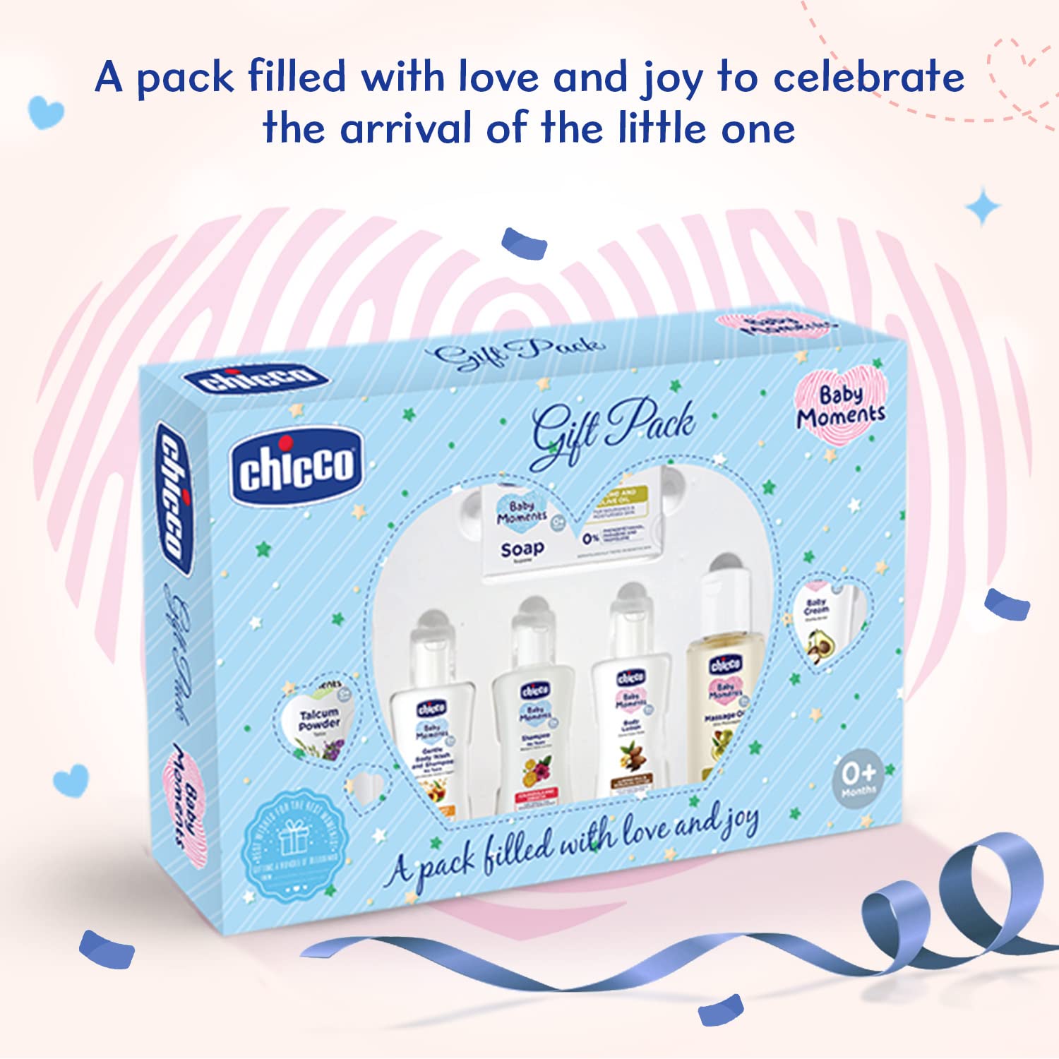 Chicco Baby Moments Caring Set Blue, Gift Set for Babies, 0m+ – view 3