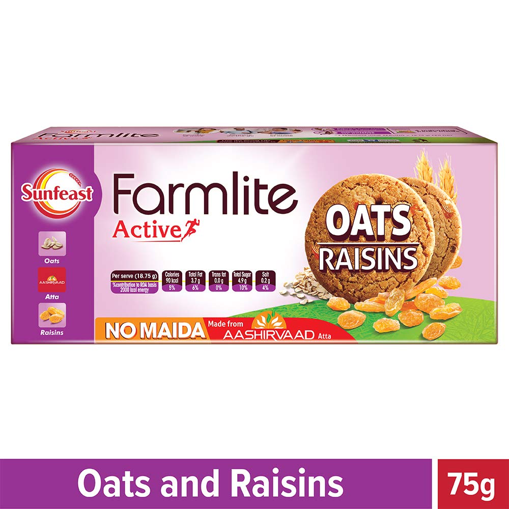 Sunfeast Farmlite Oats and Raisins, 75 Grams, Oatmeal – view 4