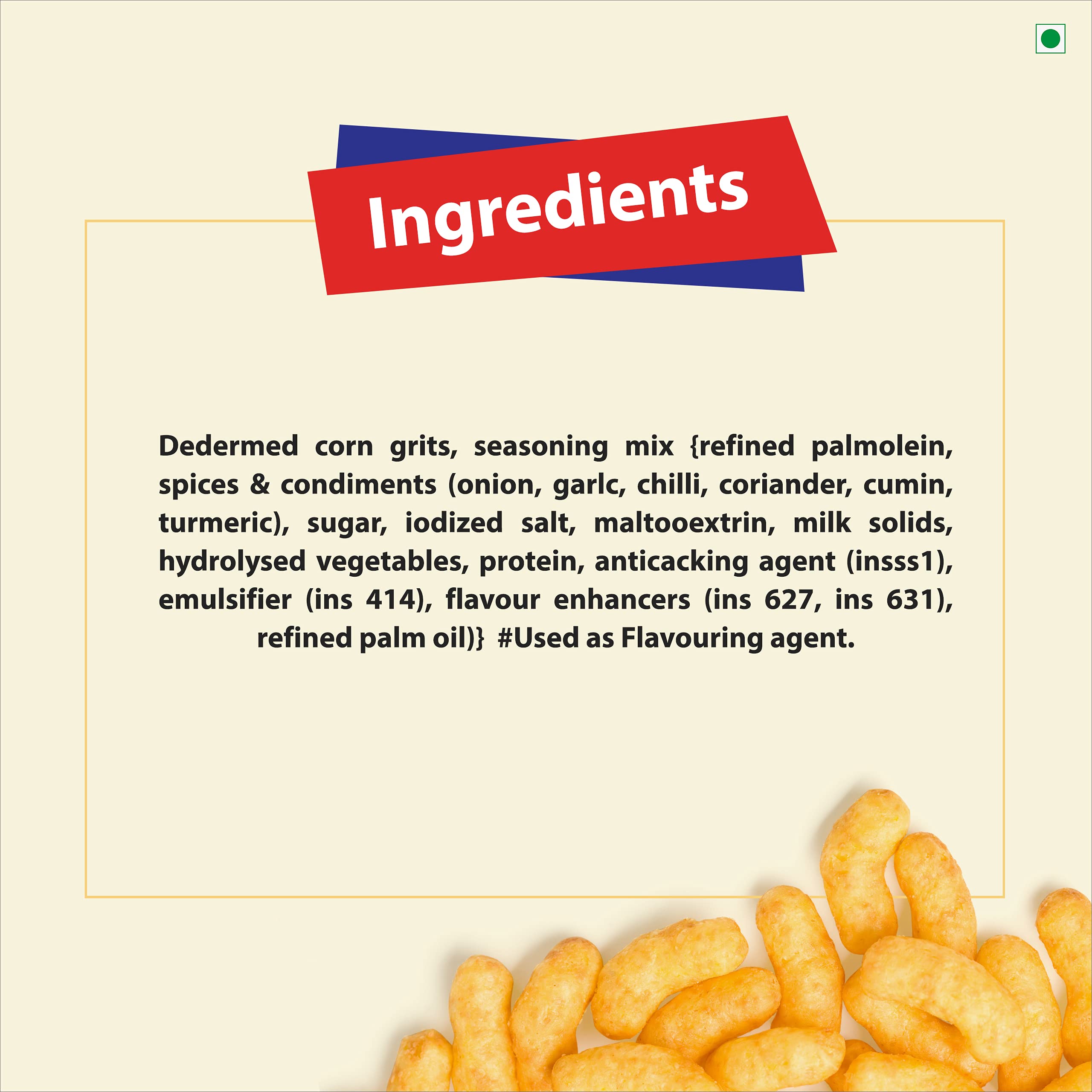 Bingo! No Rulz Masala Curlz, 80g, Masala Flavoured Super Light & Super Tasty Baked Puffs – view 5