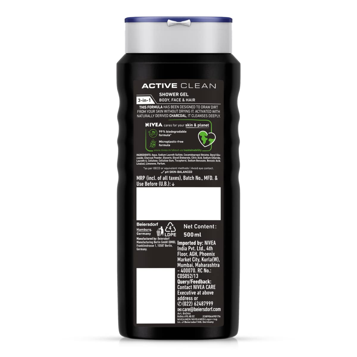 NIVEA MEN Active Clean Shower Gel, 500g – view 7