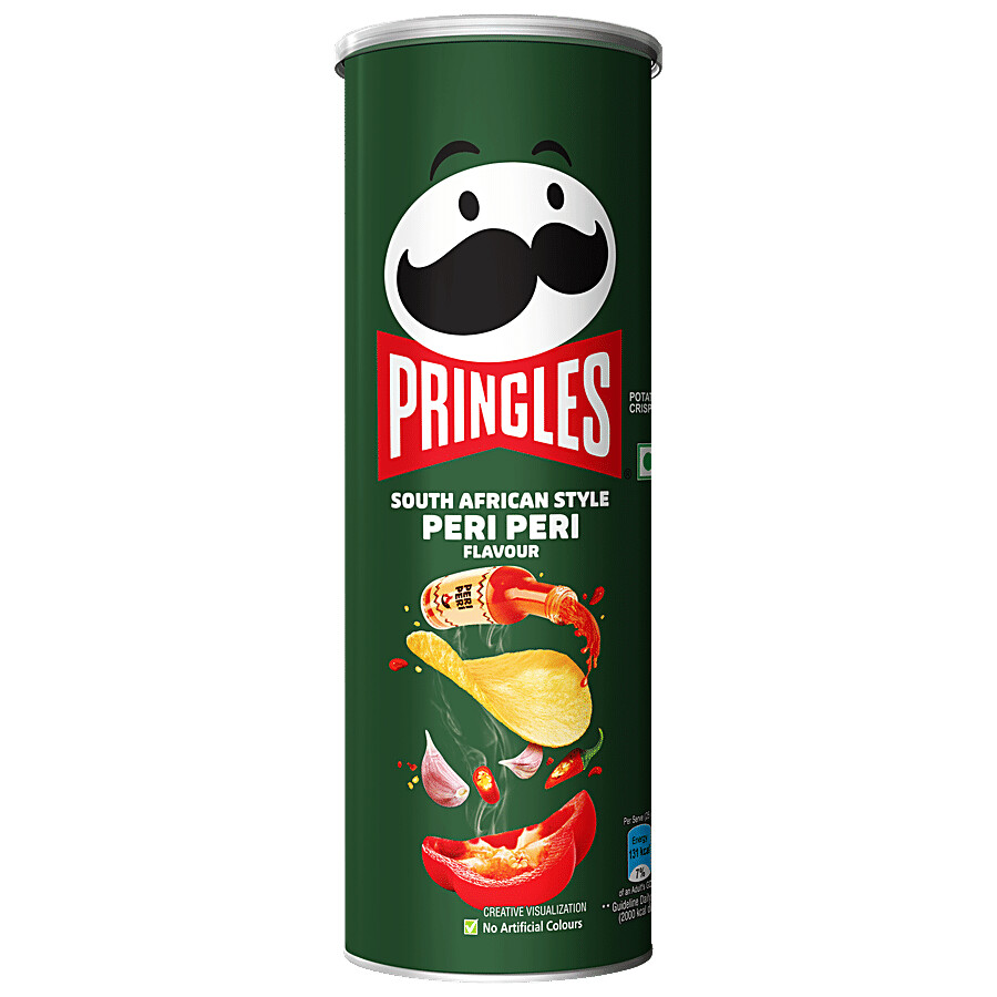 Can of Pringles South African Style Peri Peri crisps