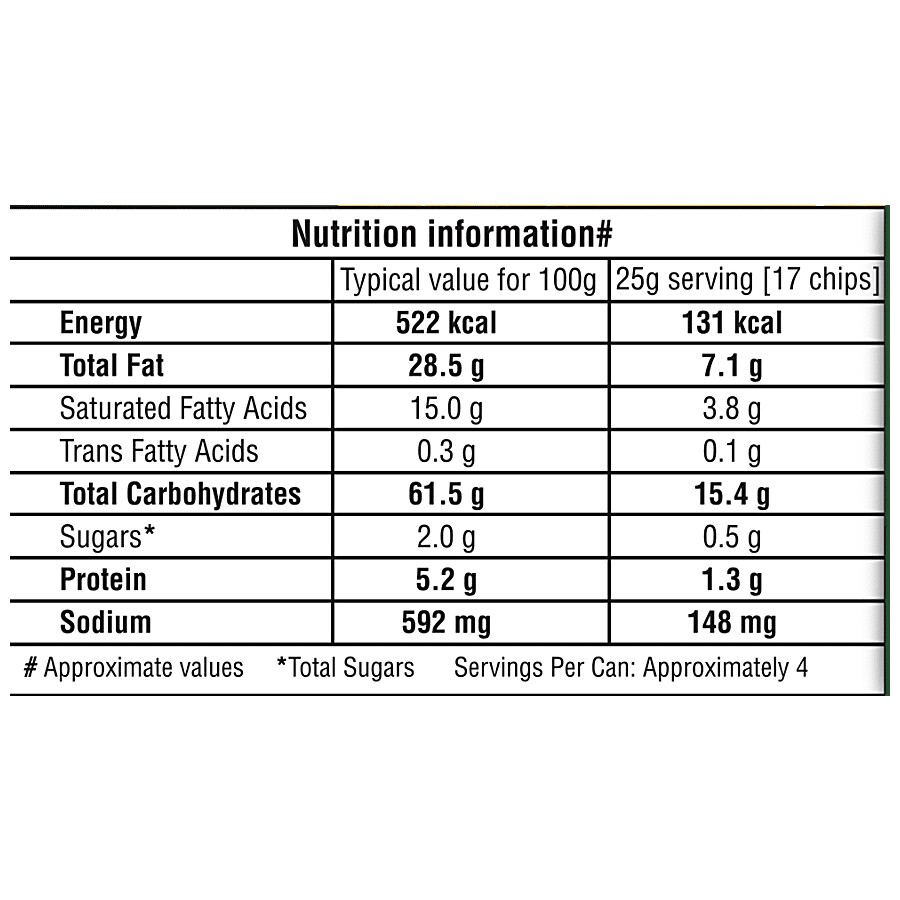 Pringles Potato Chips - Peri Peri Flavoured, Crunchy, Crispy 102 g – view 4