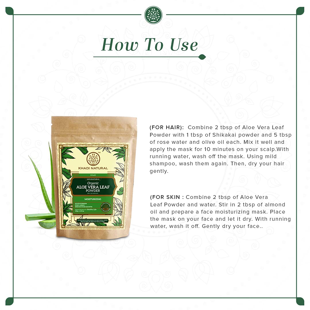 Khadi Natural Organic Aloe Vera Leaf Powder – view 5