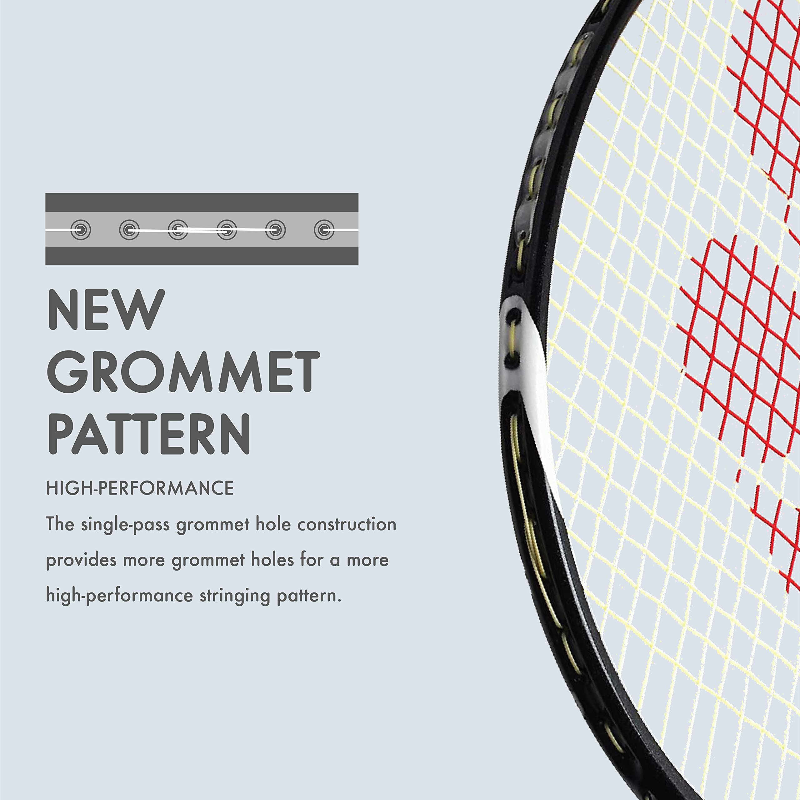 YONEX Muscle Power 29 Carbon Graphite Strung Badminton Racket with Full Racket Cover (Black/White) – view 9