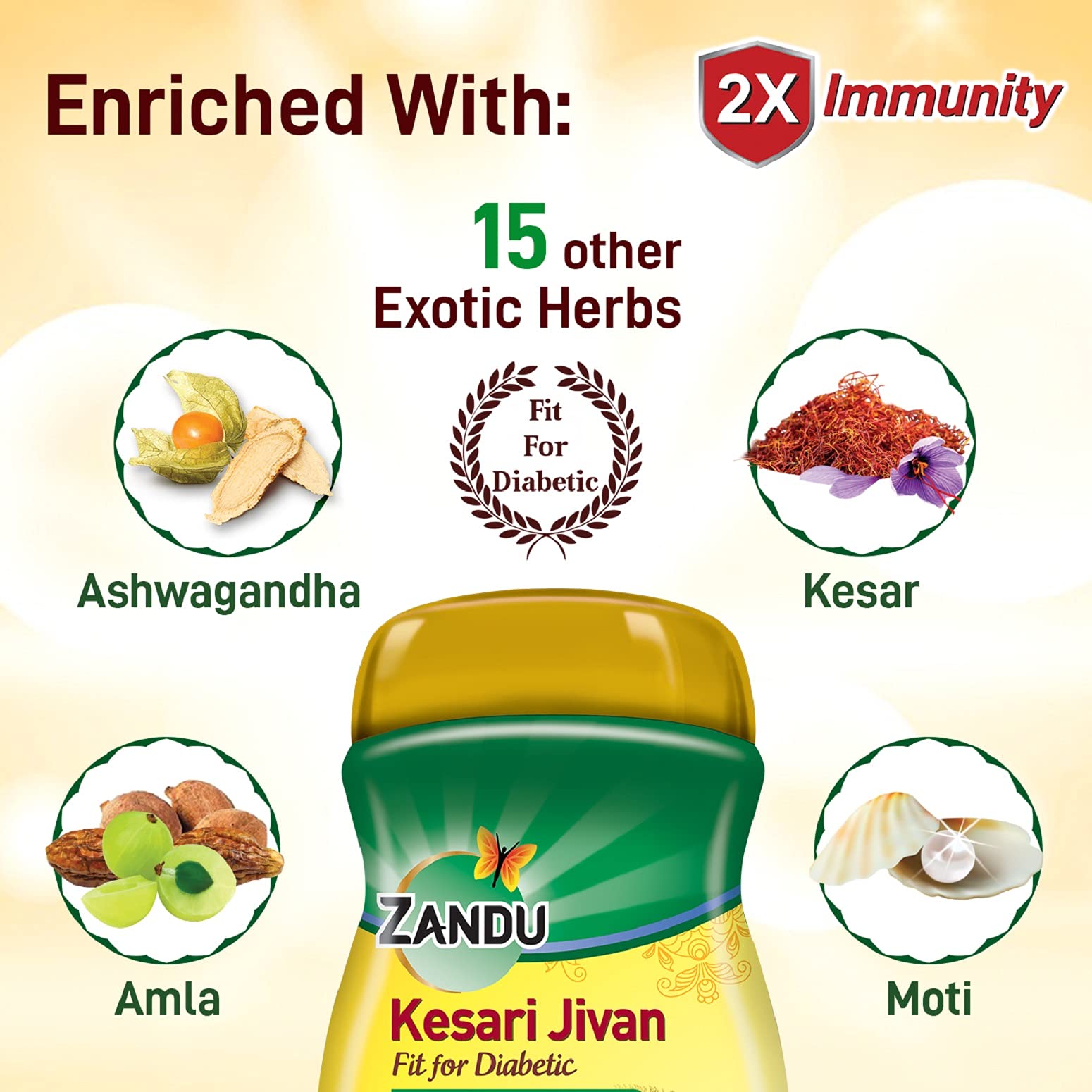 Zandu Kesari Jivan Sugar free Chyawanprash - 900g with Anti Age Action Formula – view 4
