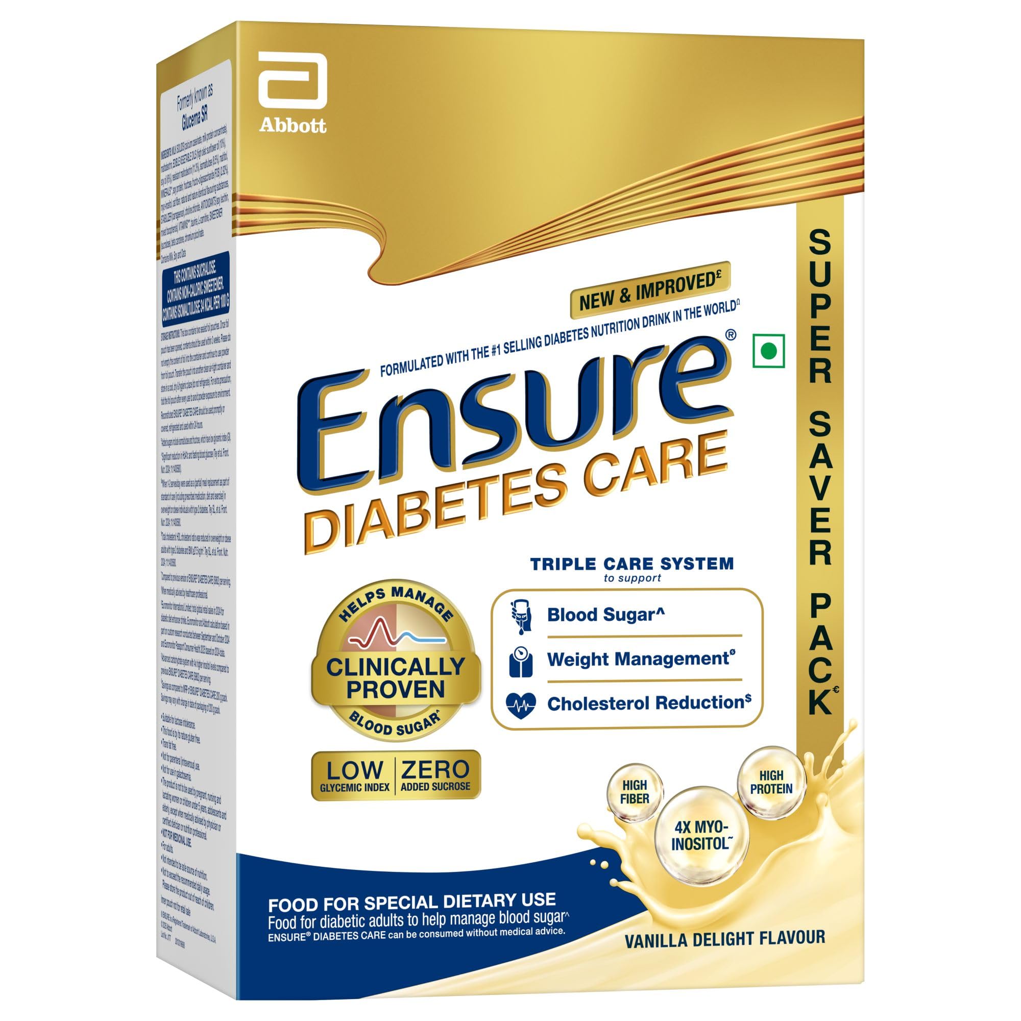 Ensure Diabetes Care Vanilla 950g.Powder with High Fiber, Protein & 36 Nutrients – view 3