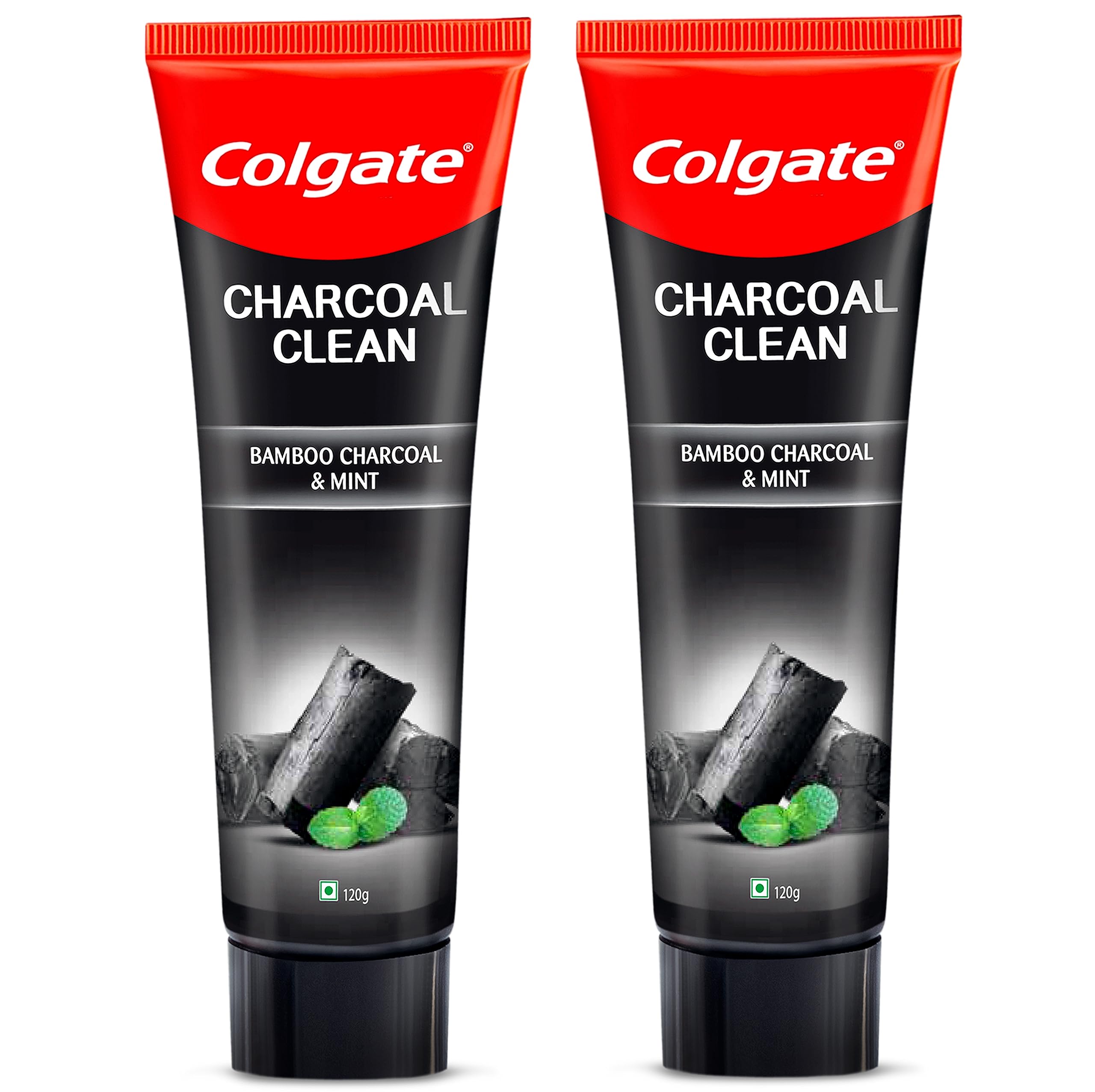 Colgate bamboo charcoal and mint black gel toothpaste pack
