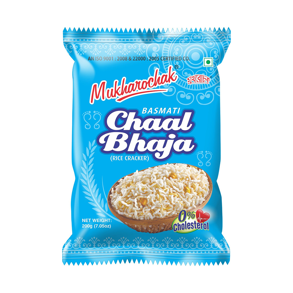Pack of Mukharochak Bengali chaal bhaja crispy farsan snack