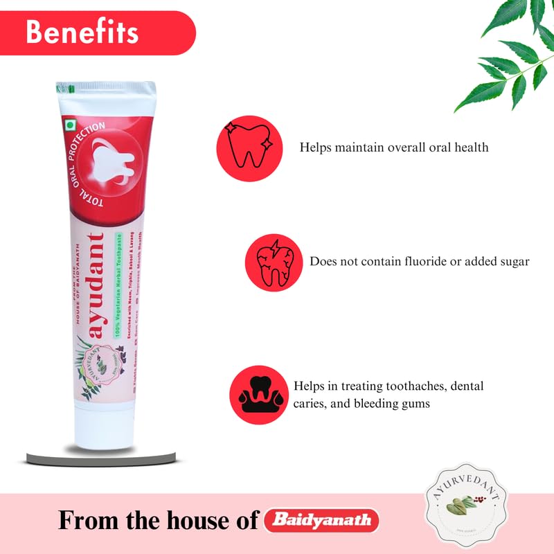 Baidyanath Ayurvedant Ayudant Oral Care Toothpaste 100G – view 3