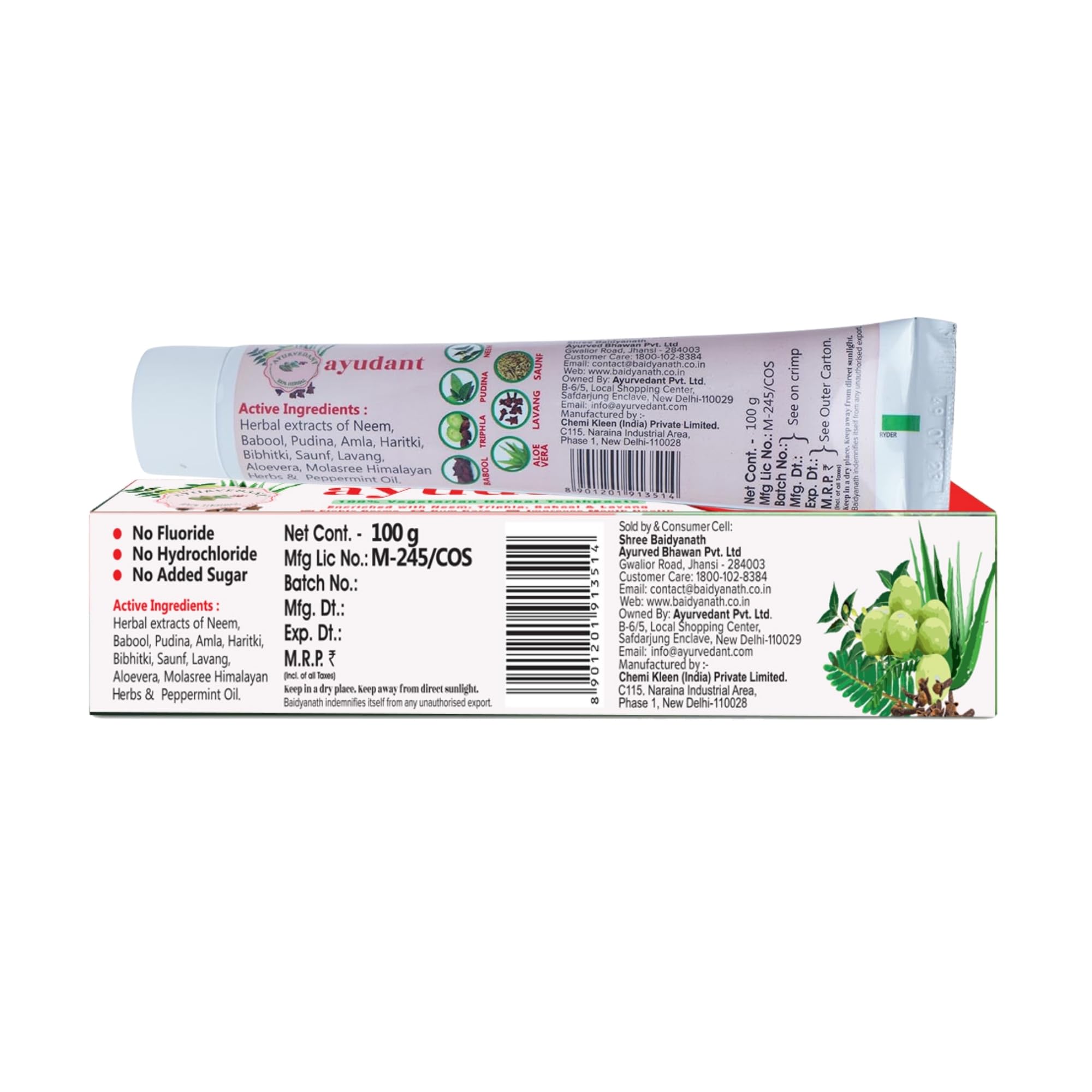 Baidyanath Ayurvedant Ayudant Oral Care Toothpaste 100G – view 7
