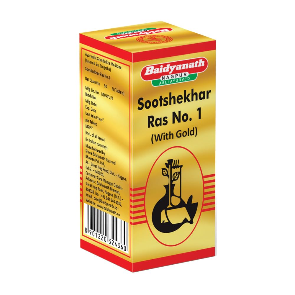 Baidyanath Sootshekhar Ras No 1 with Gold - 30 Tablets – view 2