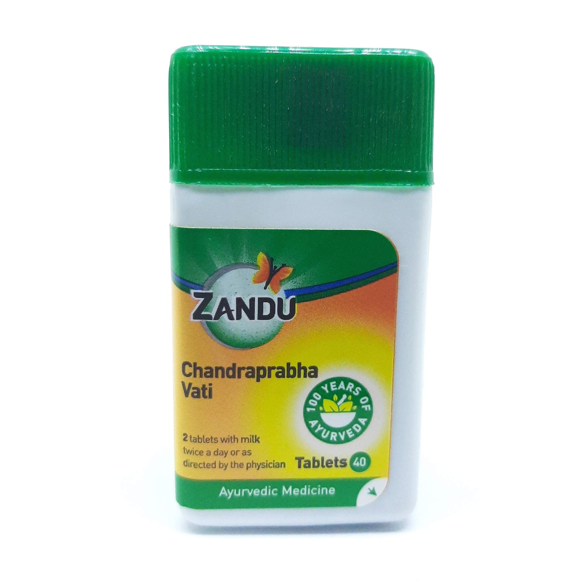 Zandu Chandraprabha Vati tablets in two 40-tablet packs