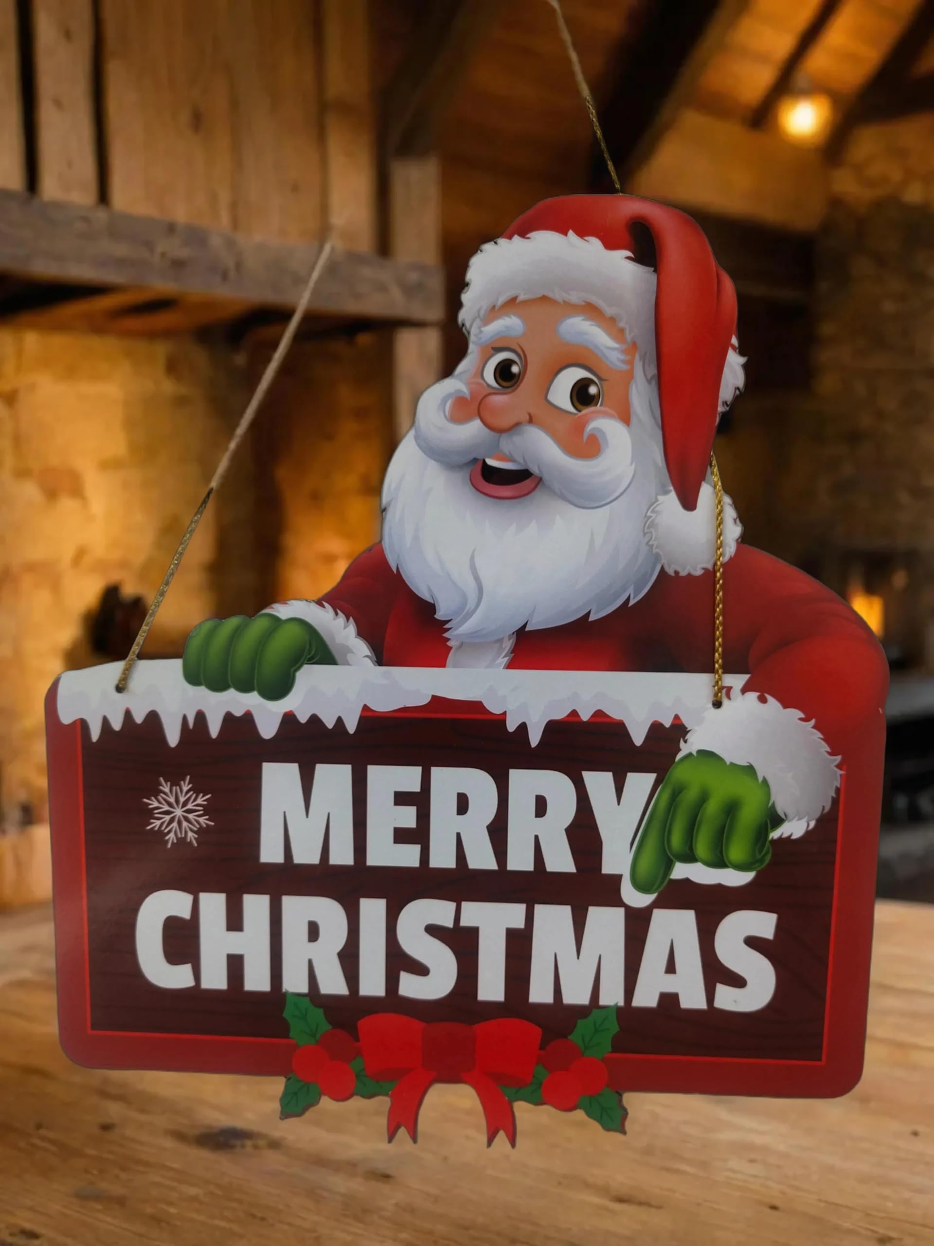 CraftVatika Christmas Decoration Items, Wooden Christmas Decoration Door Wall Hanging – view 4