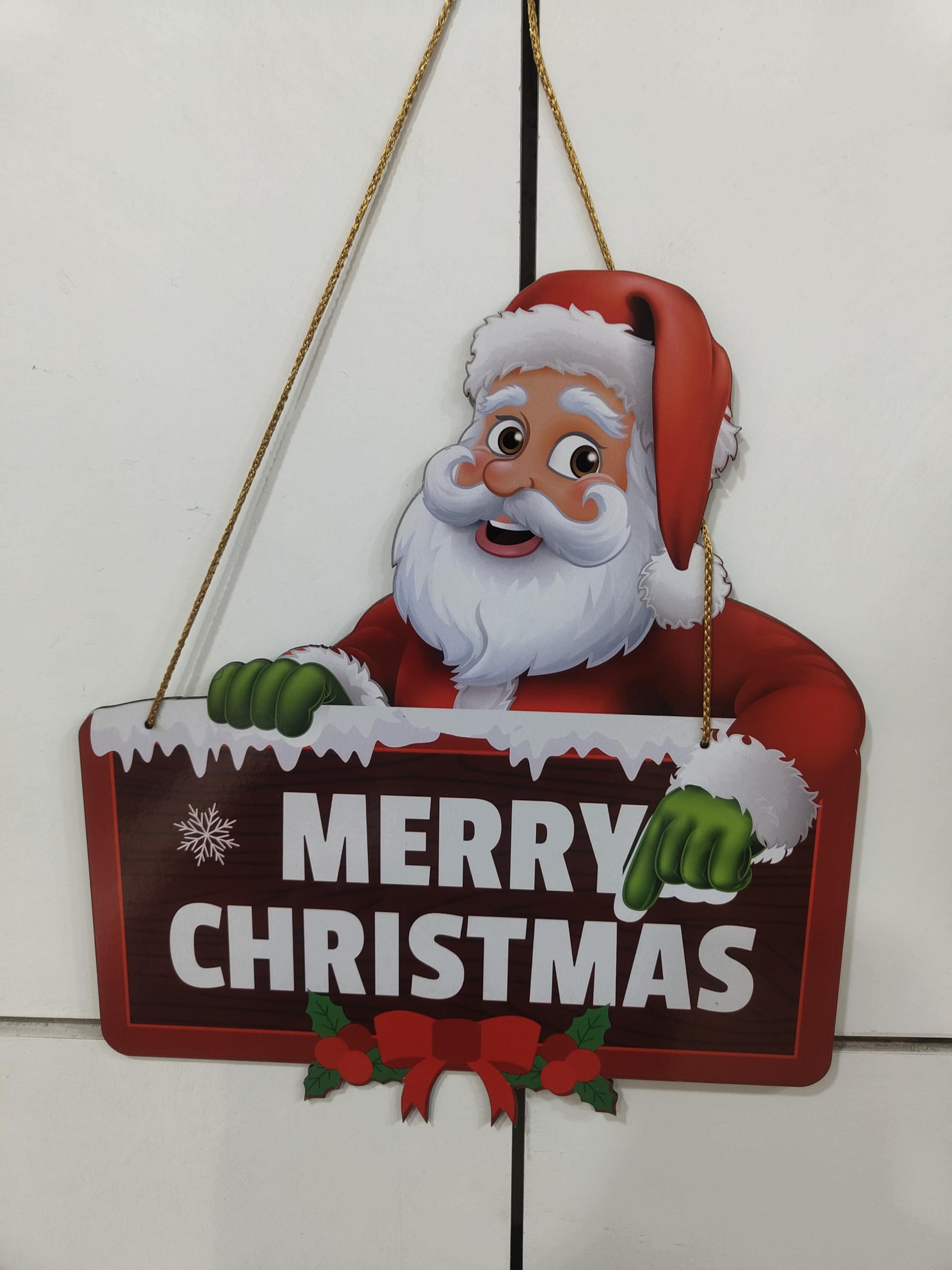 CraftVatika Christmas Decoration Items, Wooden Christmas Decoration Door Wall Hanging – view 5