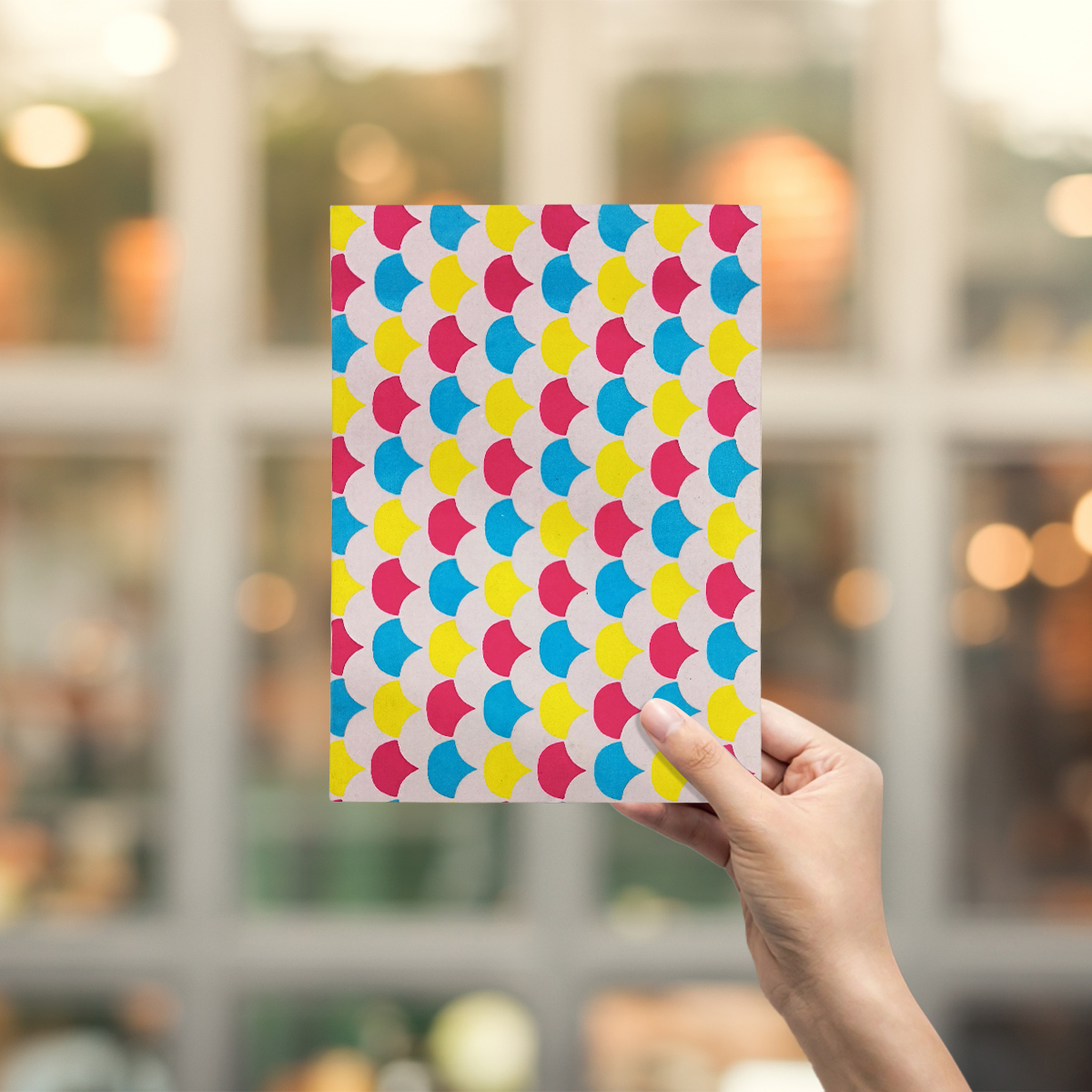 NeuOrigin Handmade Paper Notebook - White Elegance with Patterned Design, Tassels, Bookmark – view 2