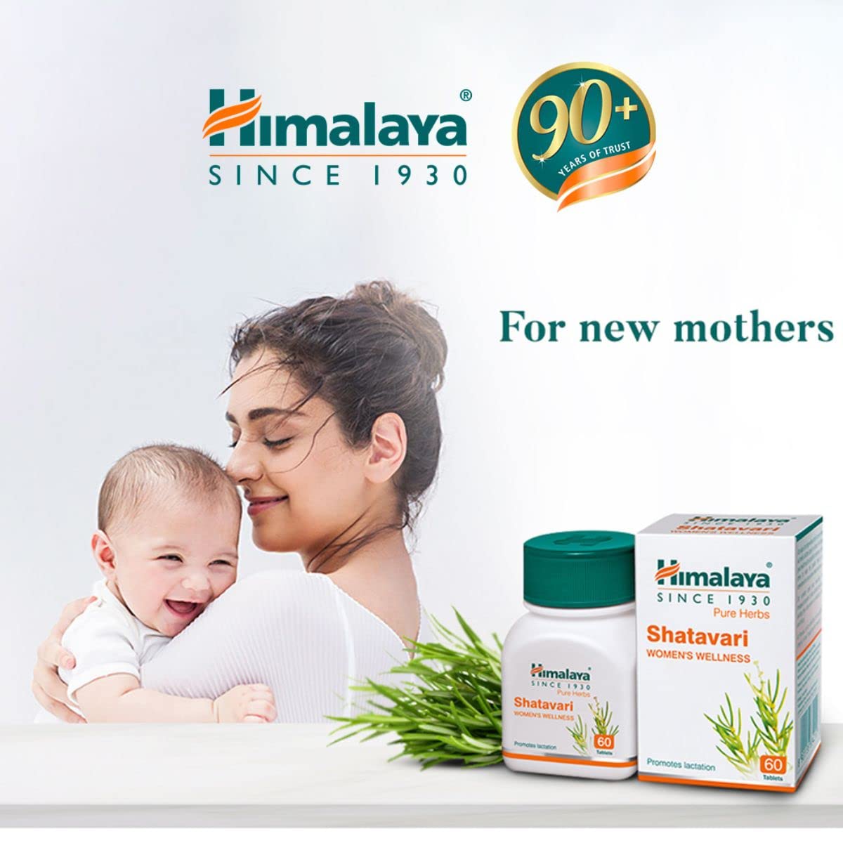 Himalaya Pure Herbs Shatavari Women's Wellness Tablets, Promotes lactation, White, 60 Count – view 2