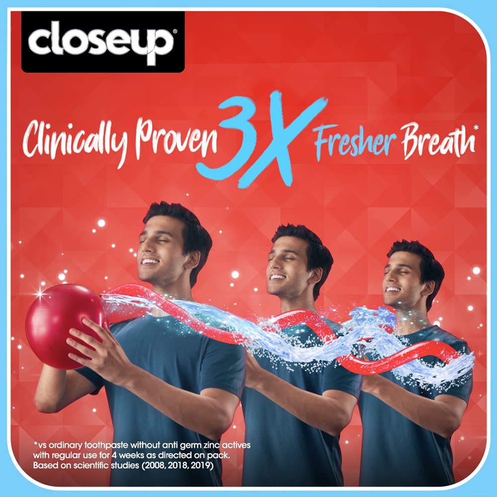 Closeup Everfresh+ Anti-Germ Gel Plaque Removal Toothpaste Red Hot 80 g – view 5