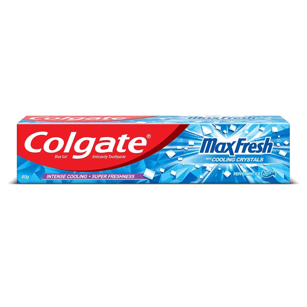 Colgate Maxfresh blue gel toothpaste Peppermint Ice tube pack