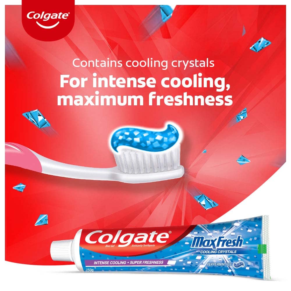 Colgate Maxfresh 80g Dental Hygiene Toothpaste Peppermint Ice (Blue Gel) – view 2