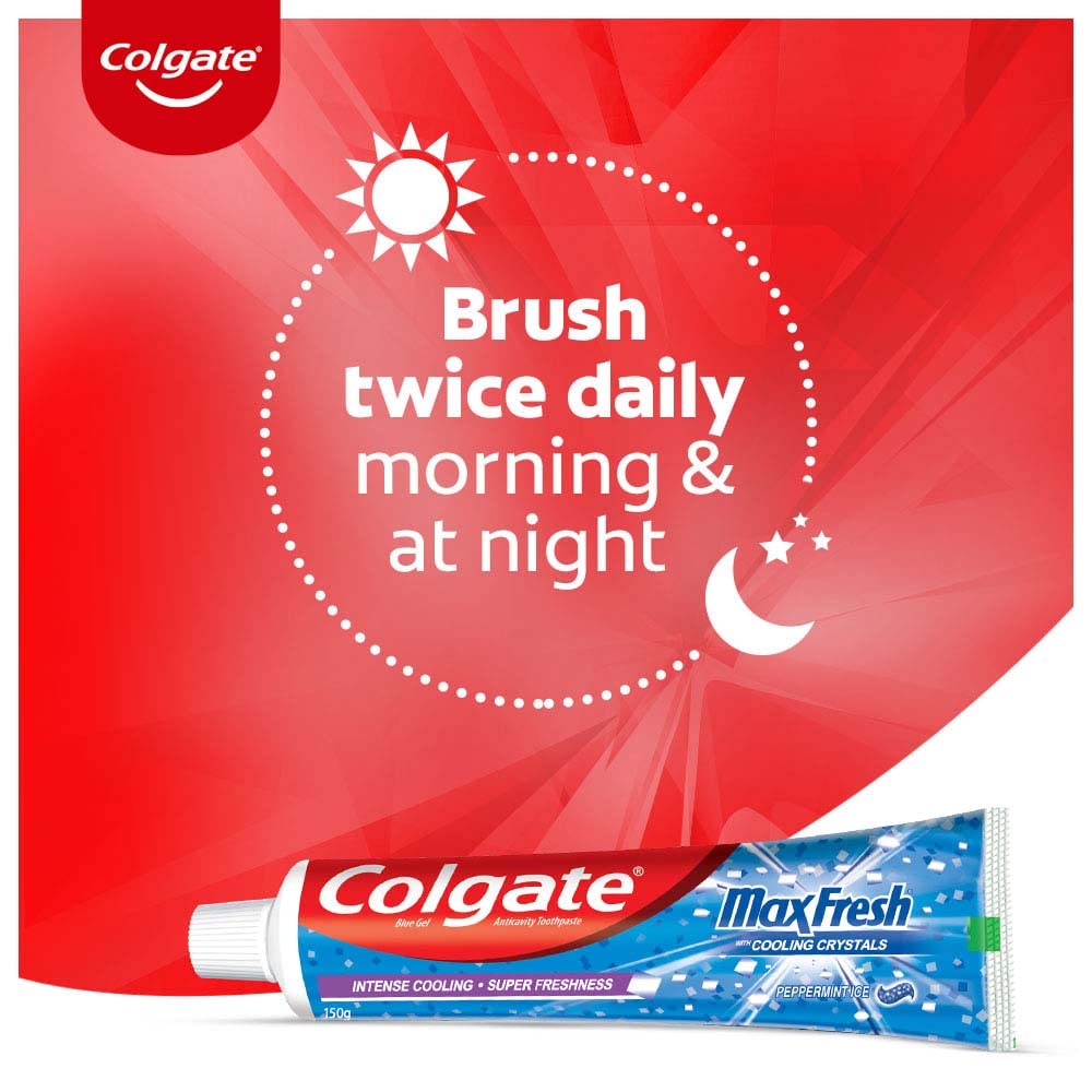 Colgate Maxfresh 80g Dental Hygiene Toothpaste Peppermint Ice (Blue Gel) – view 5