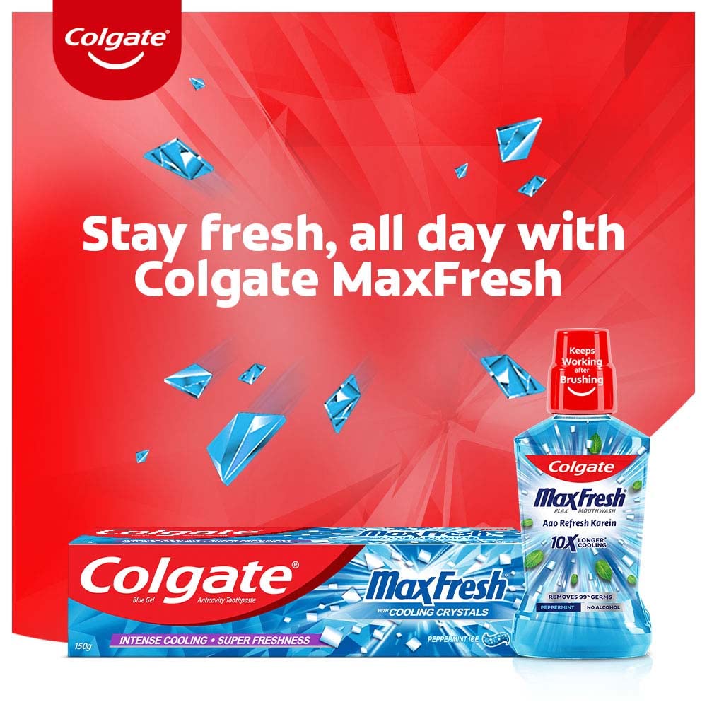 Colgate Maxfresh 80g Dental Hygiene Toothpaste Peppermint Ice (Blue Gel) – view 6