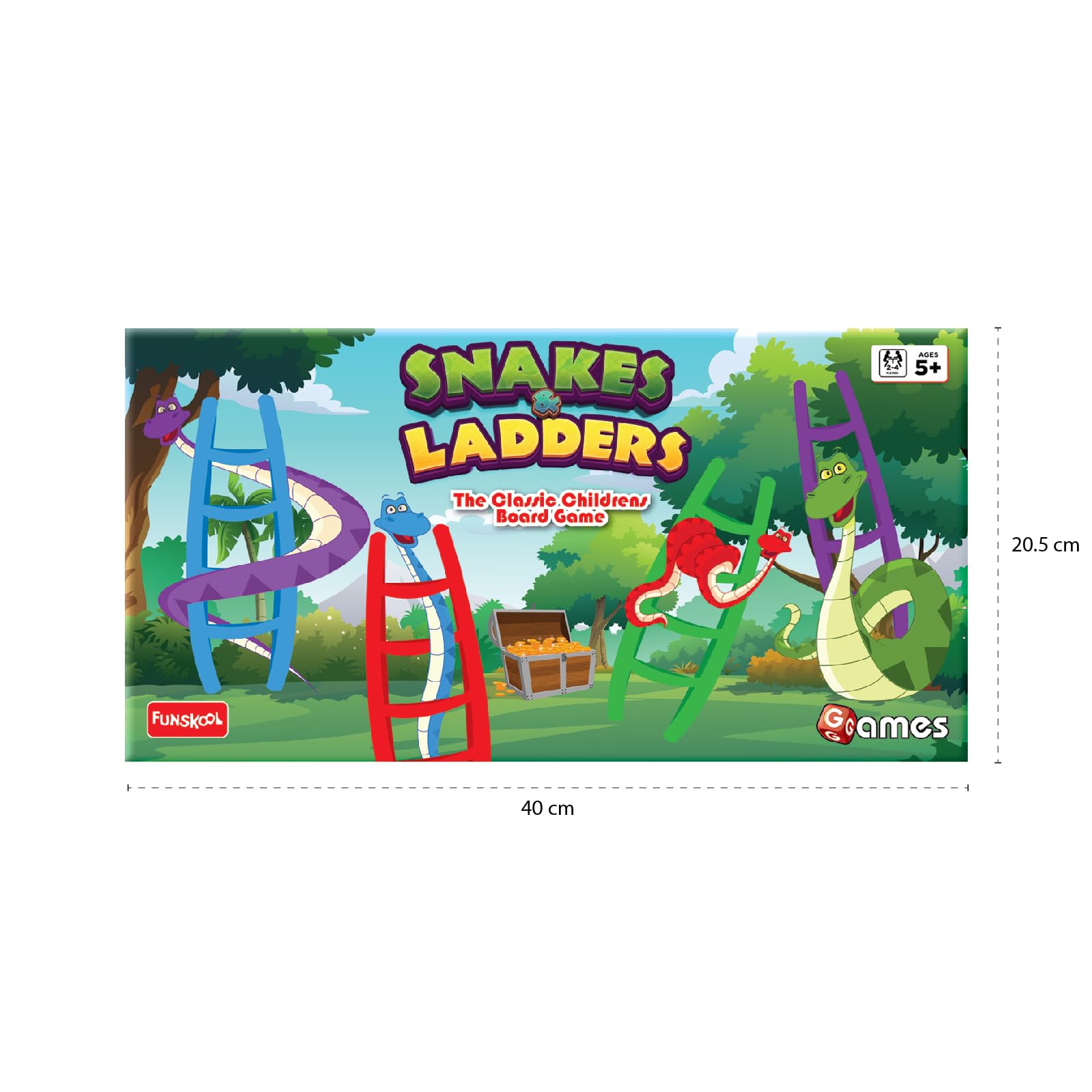Funskool Games - Snakes & Ladders, The classic children board game, kids & family, 2 - 4 players, 4 & above – view 2