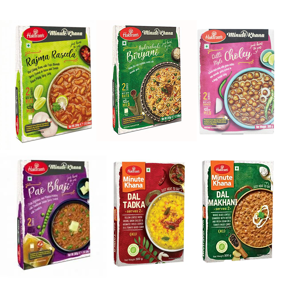 Haldiram Indian ready to eat combo pack front view