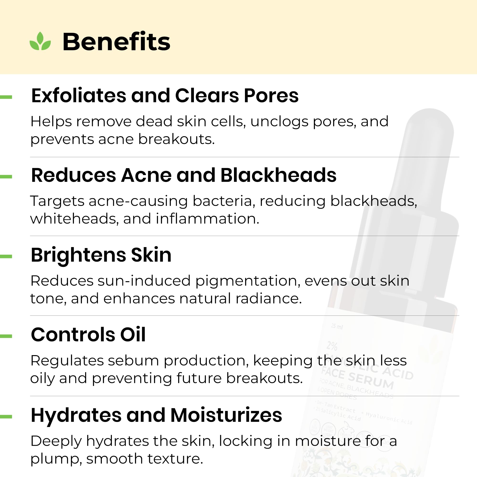 Avimee Herbal 2% Salicylic Acid Face Serum For Acne, Blackheads & Open Pores – view 2