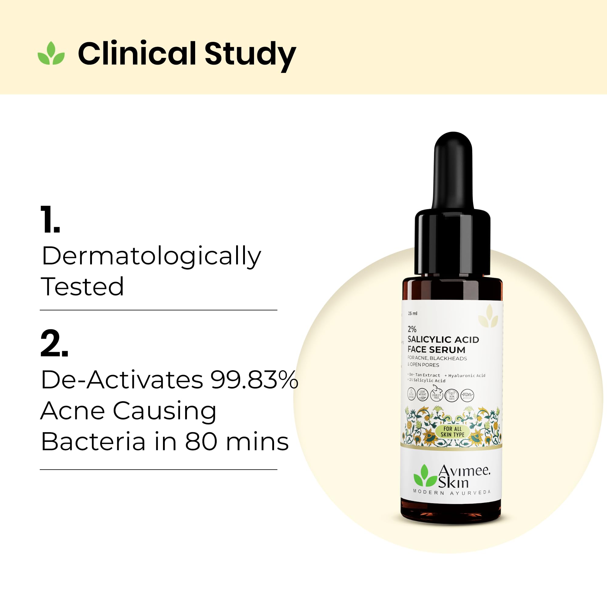 Avimee Herbal 2% Salicylic Acid Face Serum For Acne, Blackheads & Open Pores – view 6