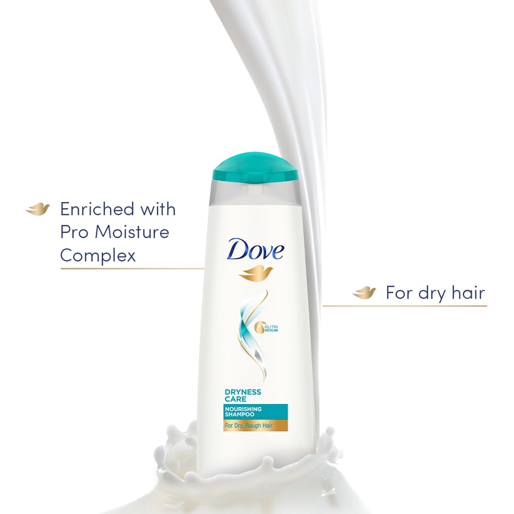 Dove Dryness Care Shampoo 340 ml, With Pro-Moisture Complex for Dry Hair & Scalp, Gives Soft, Smooth, Damage Free Hair - Daily Shampoo for Men & Women – view 5