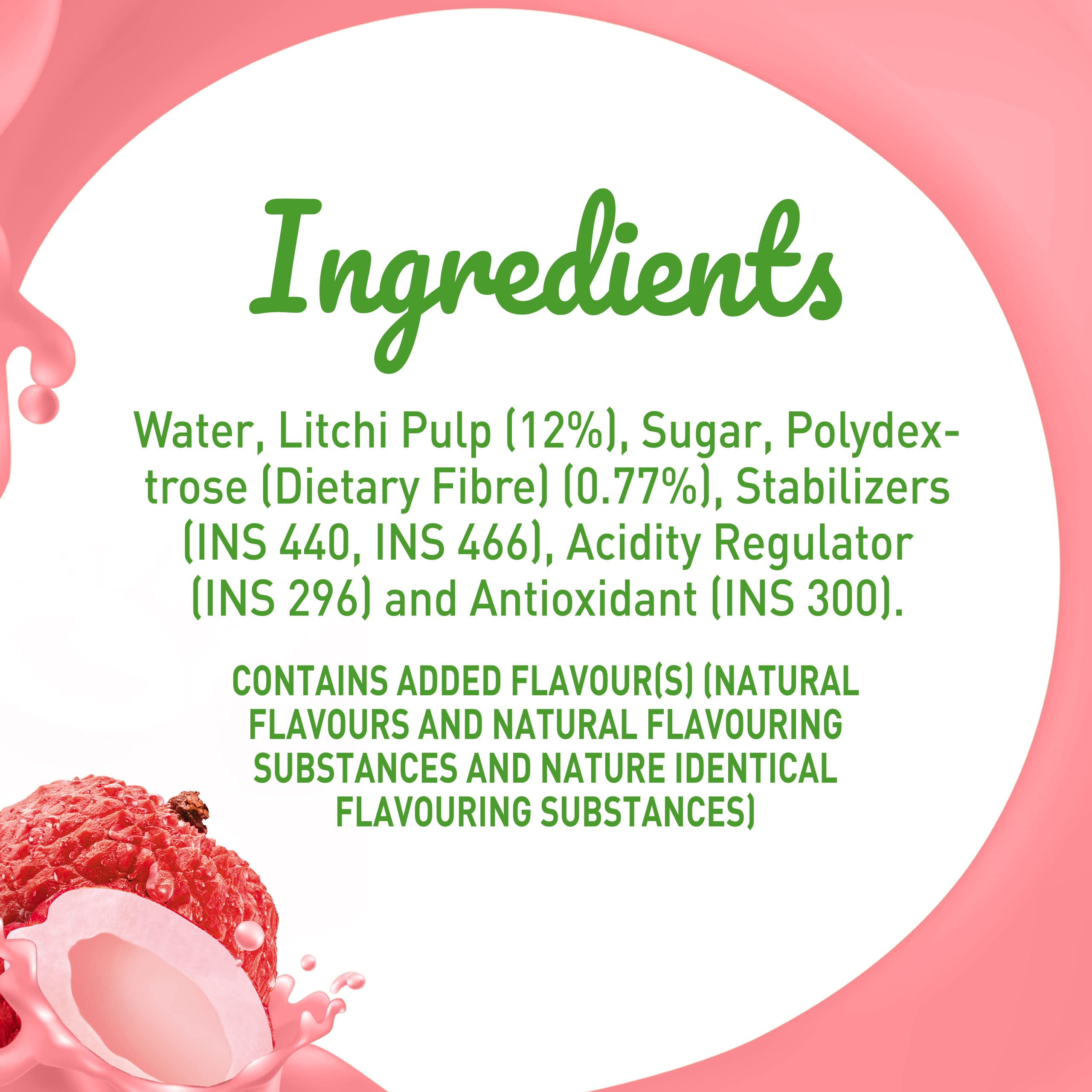 B Natural Litchi, Goodness of Fiber, 1 Litre – view 5