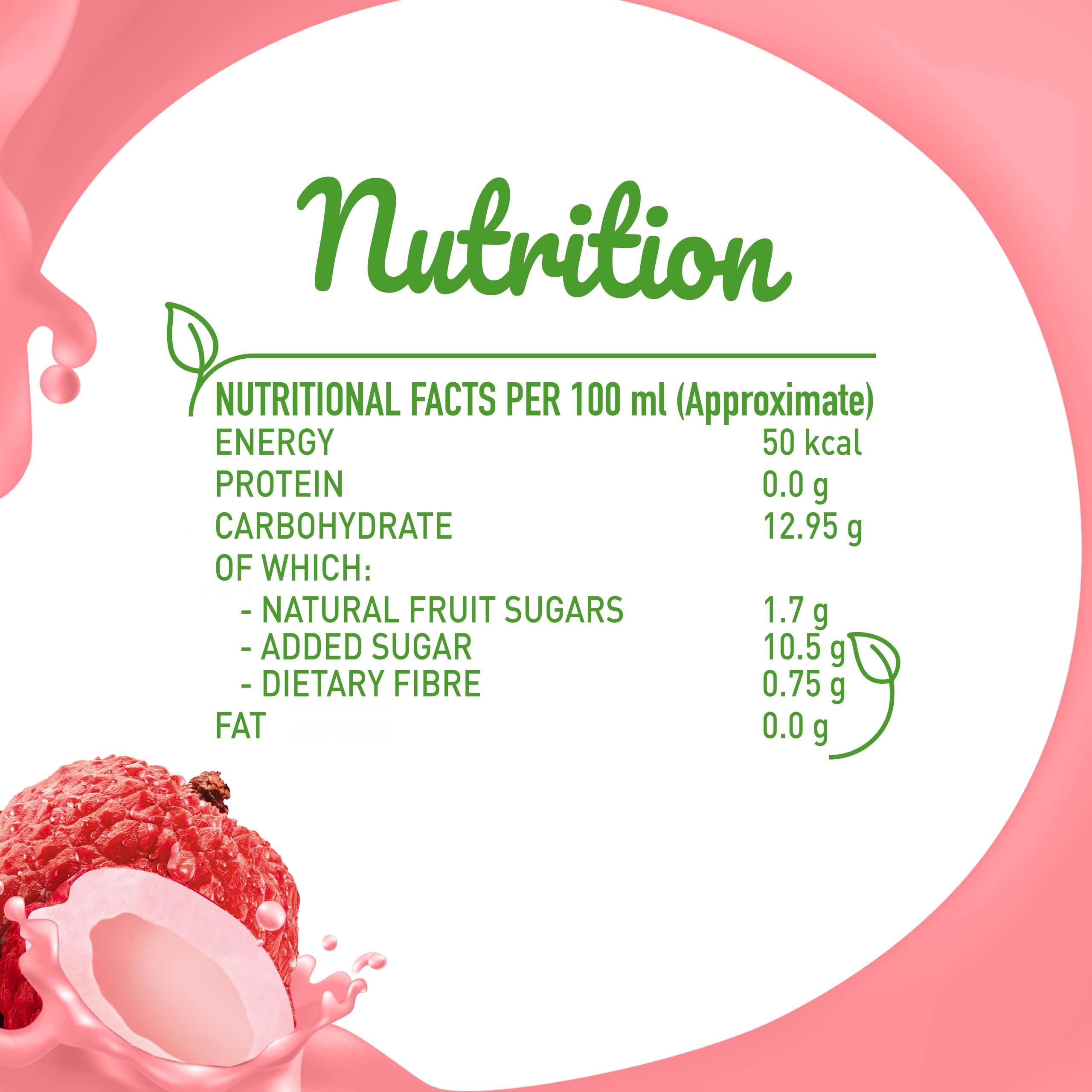 B Natural Litchi, Goodness of Fiber, 1 Litre – view 6