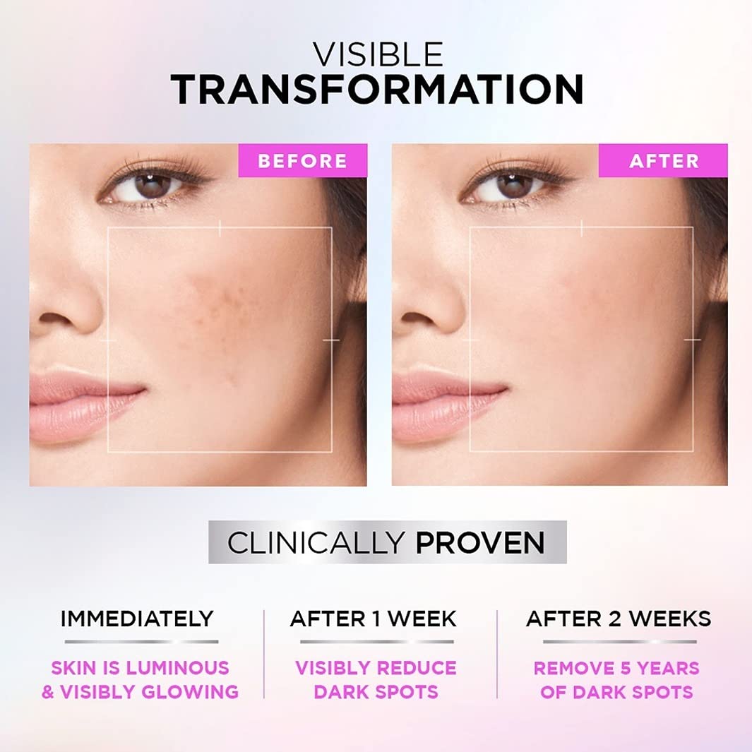 L'Oreal Paris Glycolic Bright Skin Brightening Serum, 15ml 1% Glycolic Acid For Dark Spots, Pigmentation & Uneven Skin Tone + Glycolic Bright Glowing Night Cream, 15ml, Regime (Pack Of 2) – view 5