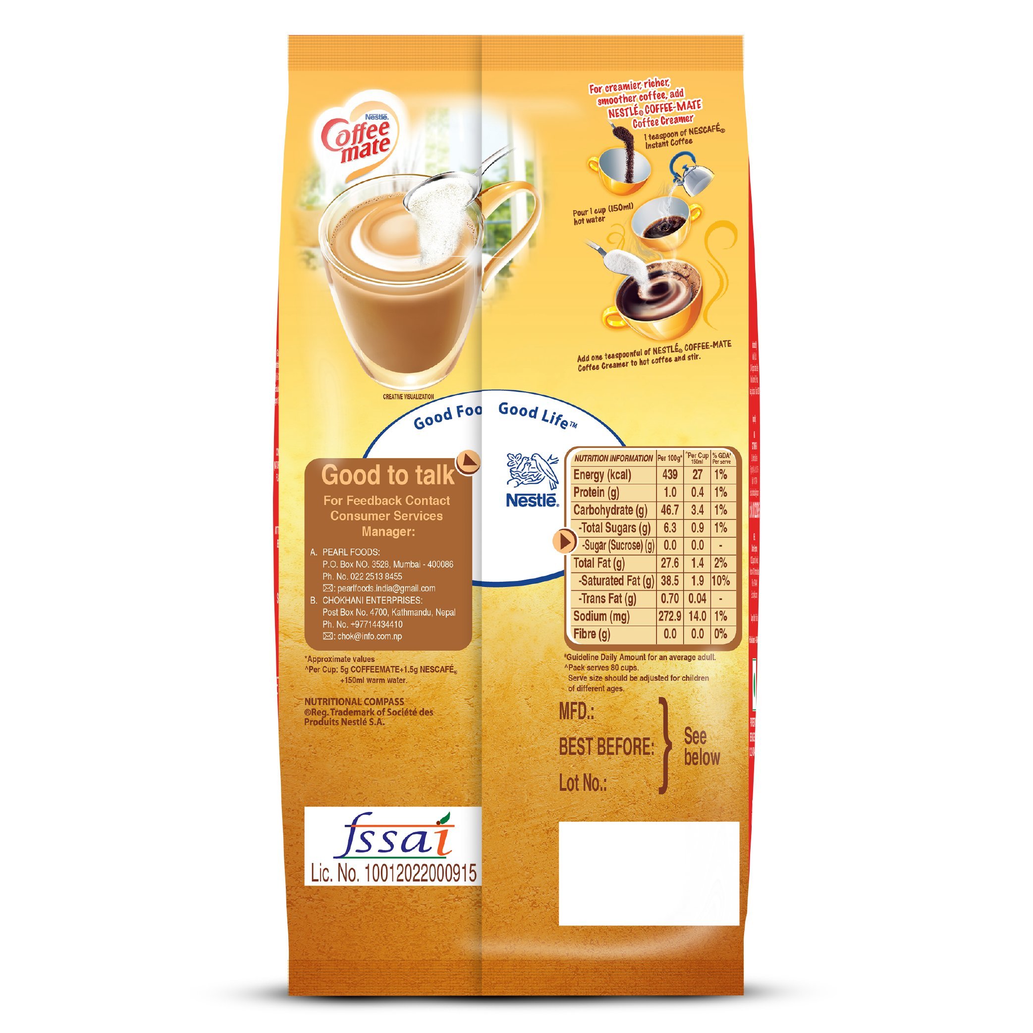 Nestle Coffee Mate, Non-Dairy Whitener — 400G – view 3