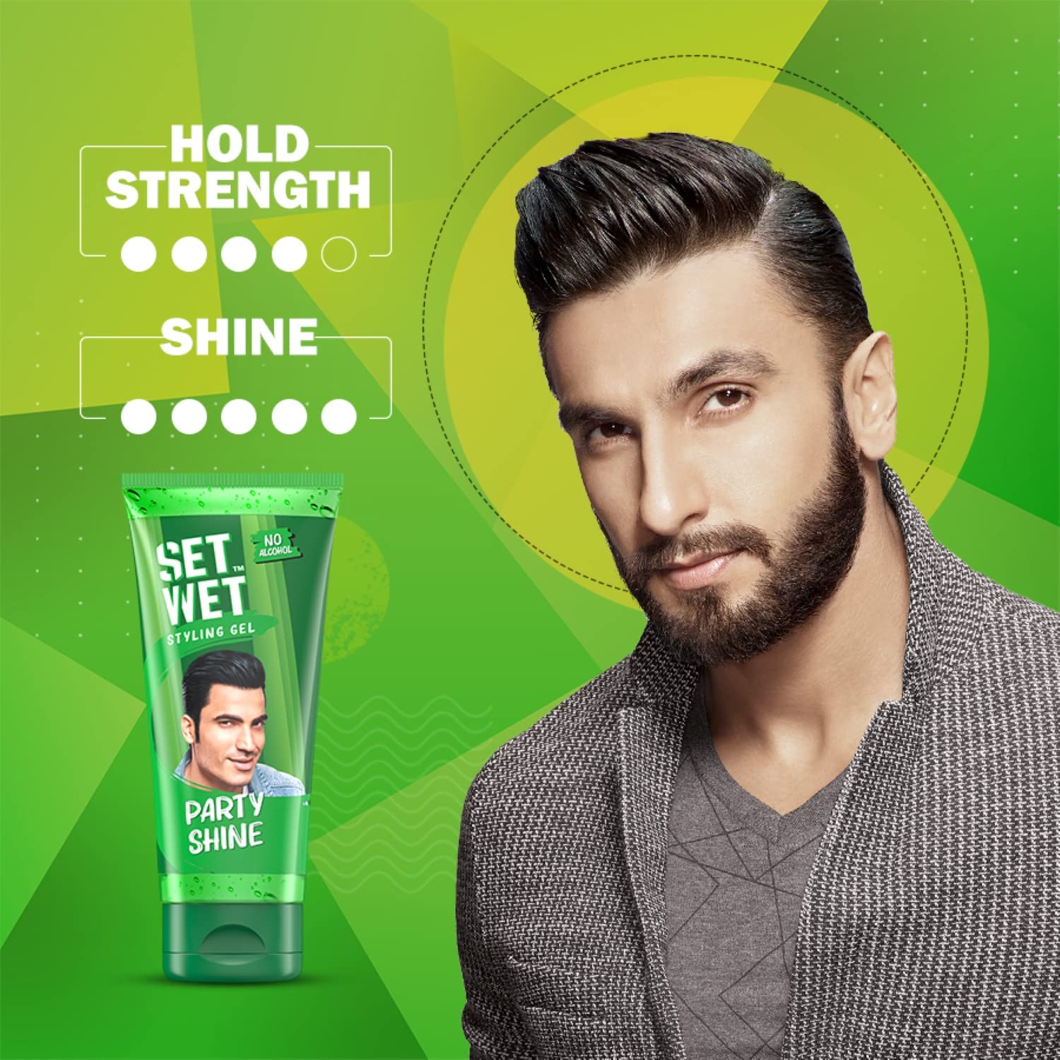 Set Wet Styling Hair Gel for Men - Party Shine, 50gm – view 4