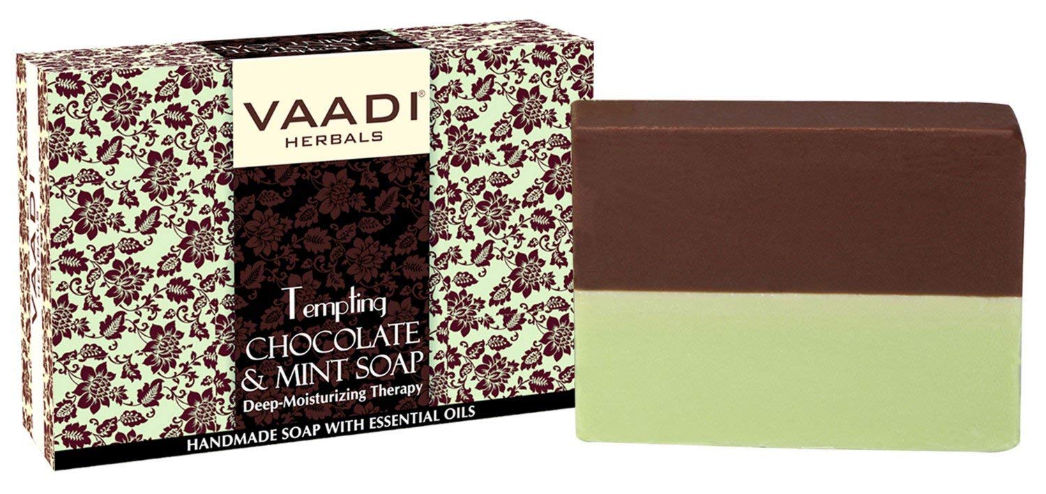 Chocolate and mint moisturizing soap bars by Vaadi Herbals